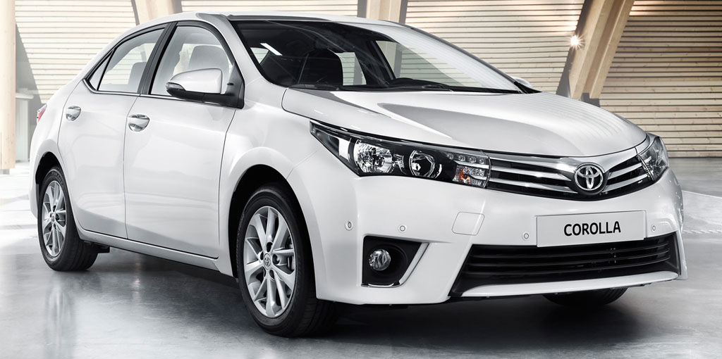 Next year's European-style Corolla sedan. Overseas model shown.